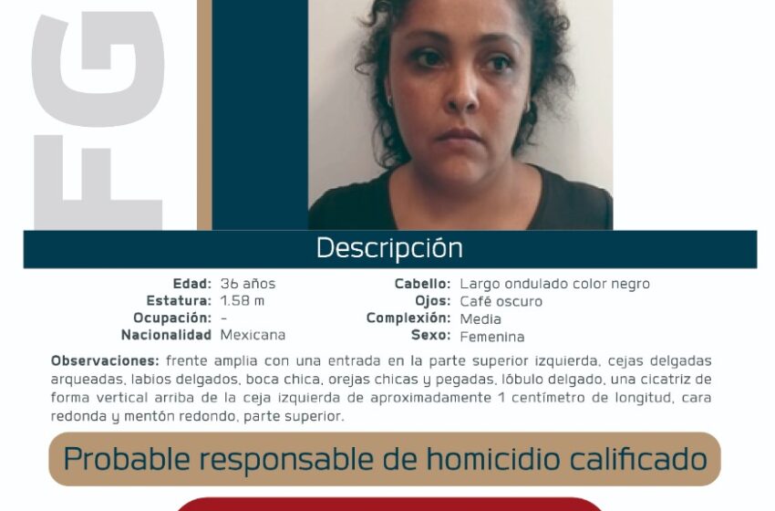  Ofrece Fiscalía General recompensa para localizar y detener a Crystian Ruth Esquivel Pérez, probable responsable del homicidio de un menor