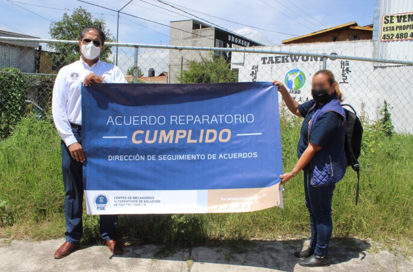  Logra CMASC reparación del daño en favor de una mujer víctima de Despojo, en Morelia