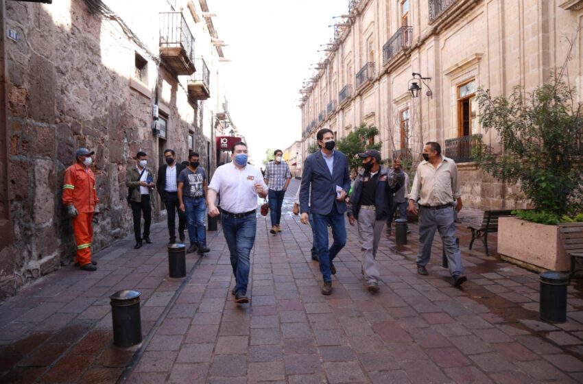  Alfonso Martínez activa trabajos para recuperar el brillo del Centro Histórico de Morelia