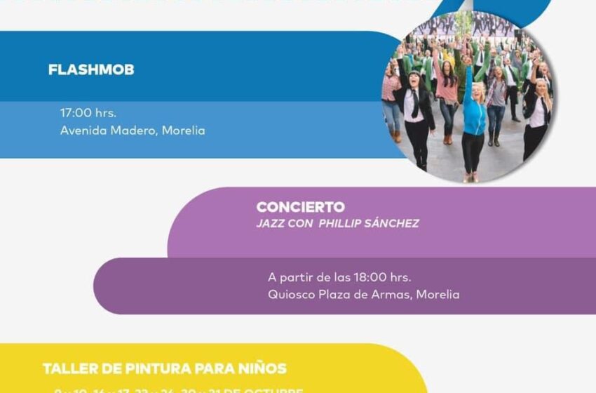  Flashmob, talleres de pintura para niños y jazz, este sábado en Morelia: SeCultura