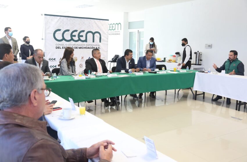 Secretario de SP presenta plan de seguridad a empresarios michoacanos