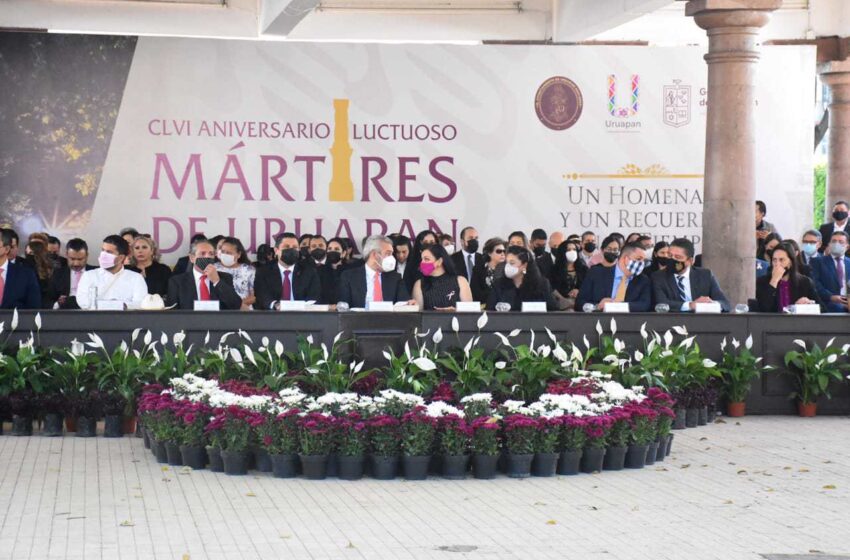  Asisten diputados locales a evento conmemorativo por el CLVI Aniversario Luctuoso de los Mártires de Uruapan