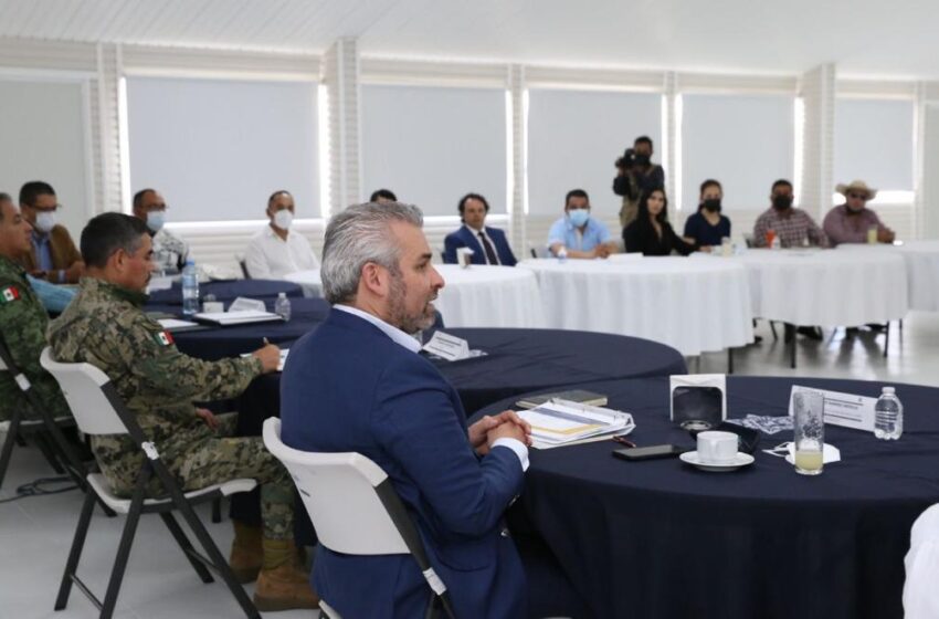 Instala gobernador Alfredo Ramírez Bedolla la Mesa de Seguridad en Región Oriente