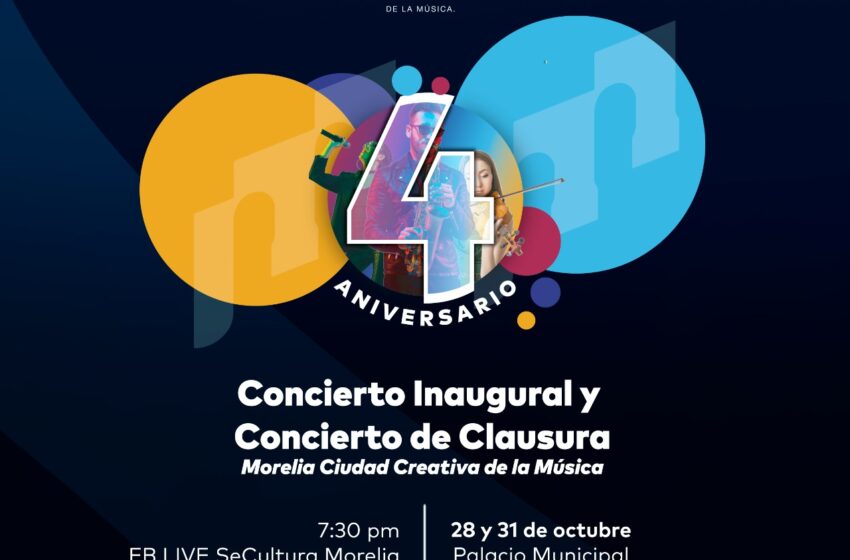 Entra gratis al concierto clausura de Morelia Ciudad Creativa de la Música