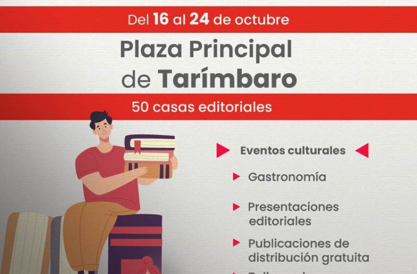  Invitan a presenciar la primera edición de la Feria Metropolitana del Libro en Tarímbaro