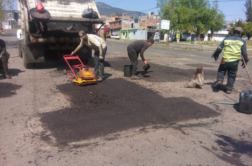  Programa Integral de Reforzamiento de Bacheo” atiende más de 51 mil metros de vialidades