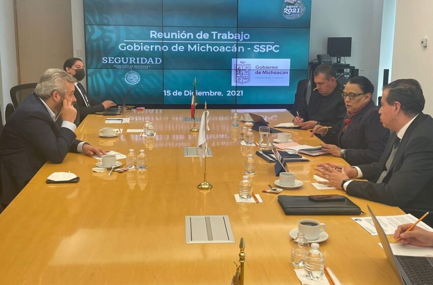 Bedolla afina con Secretaría de Seguridad federal el trabajo coordinado para preservar la paz