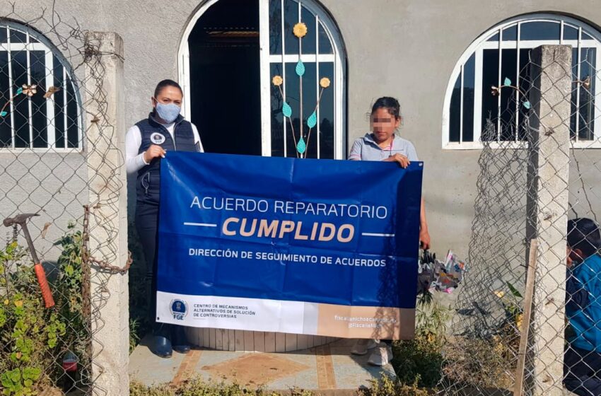  Restituye FGE inmueble a mujer víctima de Despojo, en Zitácuaro