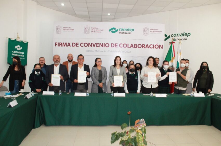  Ijumich y Conalep firman convenio para liberar servicio social a jóvenes