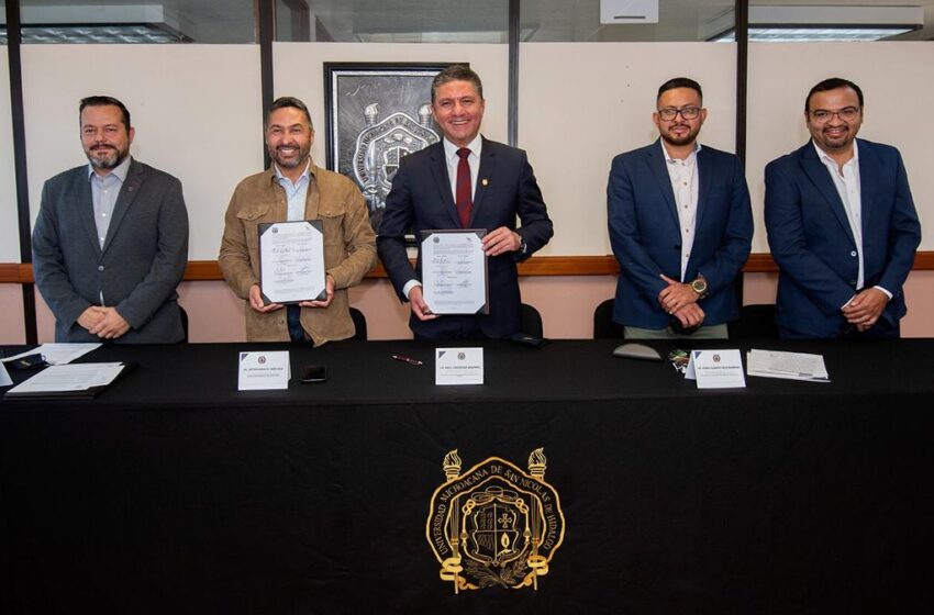  UMSNH y CECYTEM signan convenio de colaboración