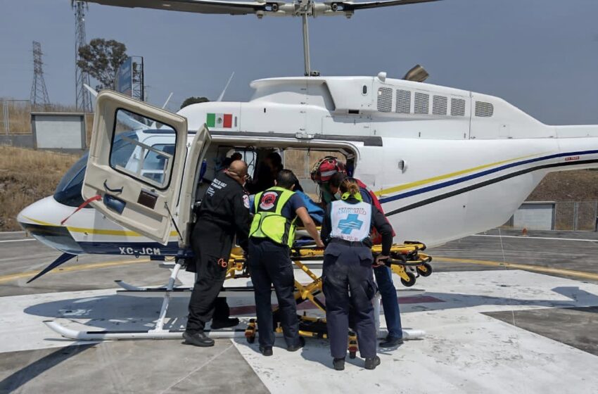 Servicio Aéreos traslada a paciente con infarto al miocardio, al hospital Civil