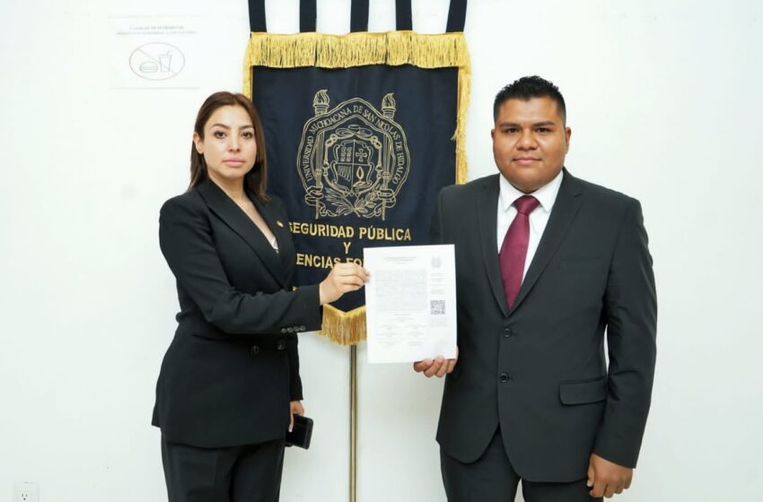  UMSNH registra la primera titulación por tesis en la licenciatura en Seguridad Pública y Ciencias Forenses