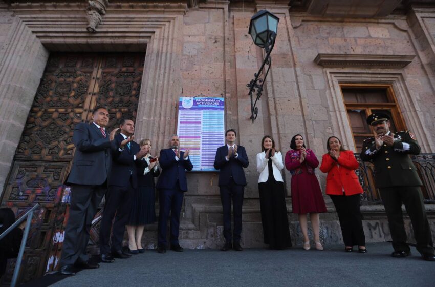 Colocan en Bando Solemne el programa del 481 Aniversario de la Fundación de Morelia