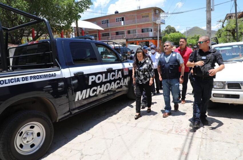  En gira de trabajo, titular de la SSP inspeccionó las direcciones de Seguridad Pública de San Lucas, Nocupétaro y Tacámbaro