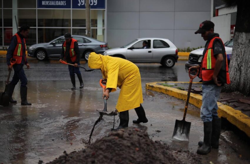  Desazolvan alcantarillas en avenida Camelinas, para prevenir inundaciones