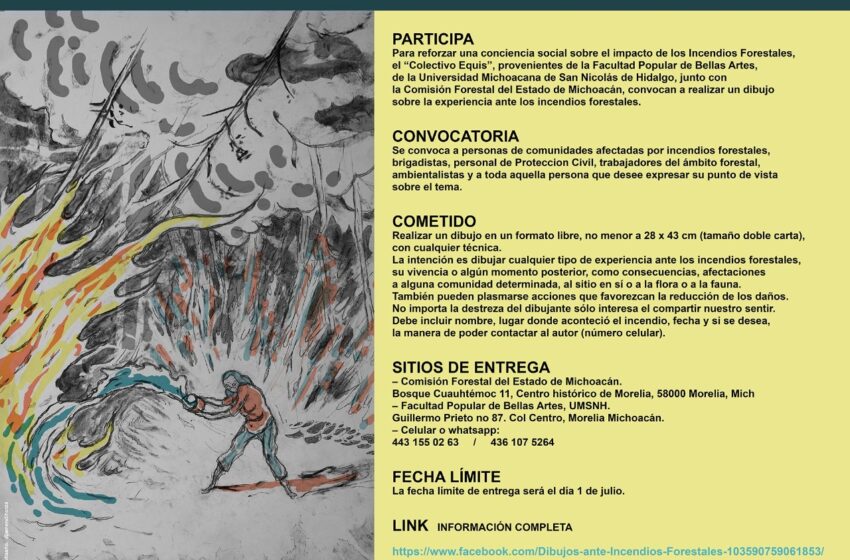  Cofom y jóvenes lanzan convocatoria de dibujos ante incendios forestales