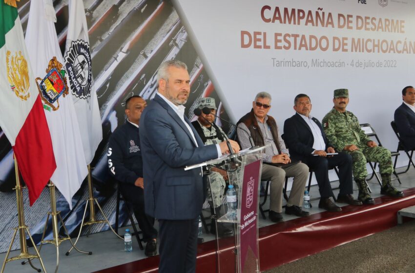 Arranca Bedolla estrategia Desarmando la Violencia en Michoacán