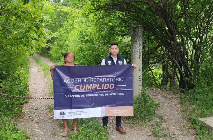  En Aquila, restituye FGE inmueble a una mujer, víctima de delito de Despojo