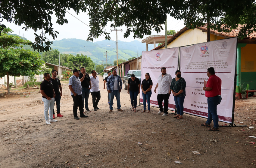  Avanza SCOP en dos obras por cooperación en Tepalcatepec