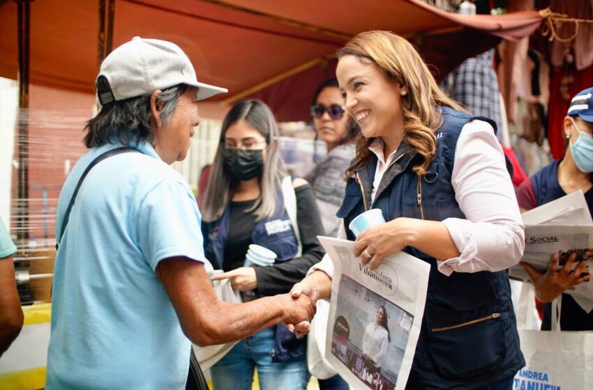  Con recorridos en las calles del Distrito 11, Andrea Villanueva rinde cuentas a los ciudadanos