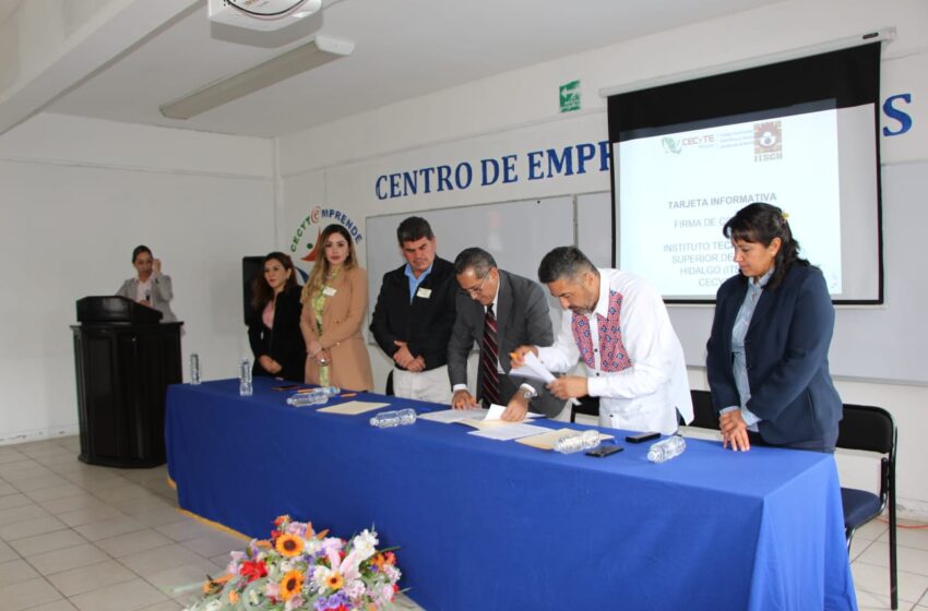  Firman convenio Cecytem e ITSCH para fortalecer la formación de estudiantes