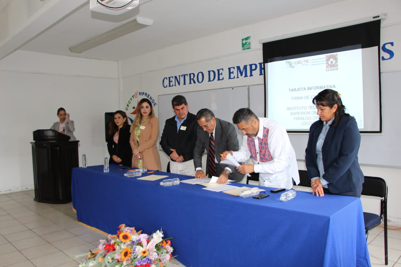 Firman convenio Cecytem e ITSCH para fortalecer la formación de estudiantes