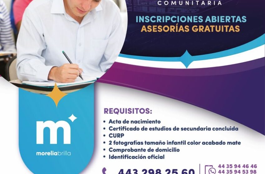  Invita el Colegio de Morelia a inscribirse en la primera Prepa Abierta gratuita