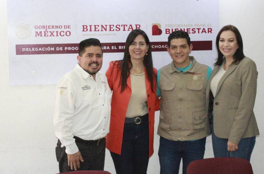  Delegación de Bienestar y SEE coordinan acciones en Michoacán