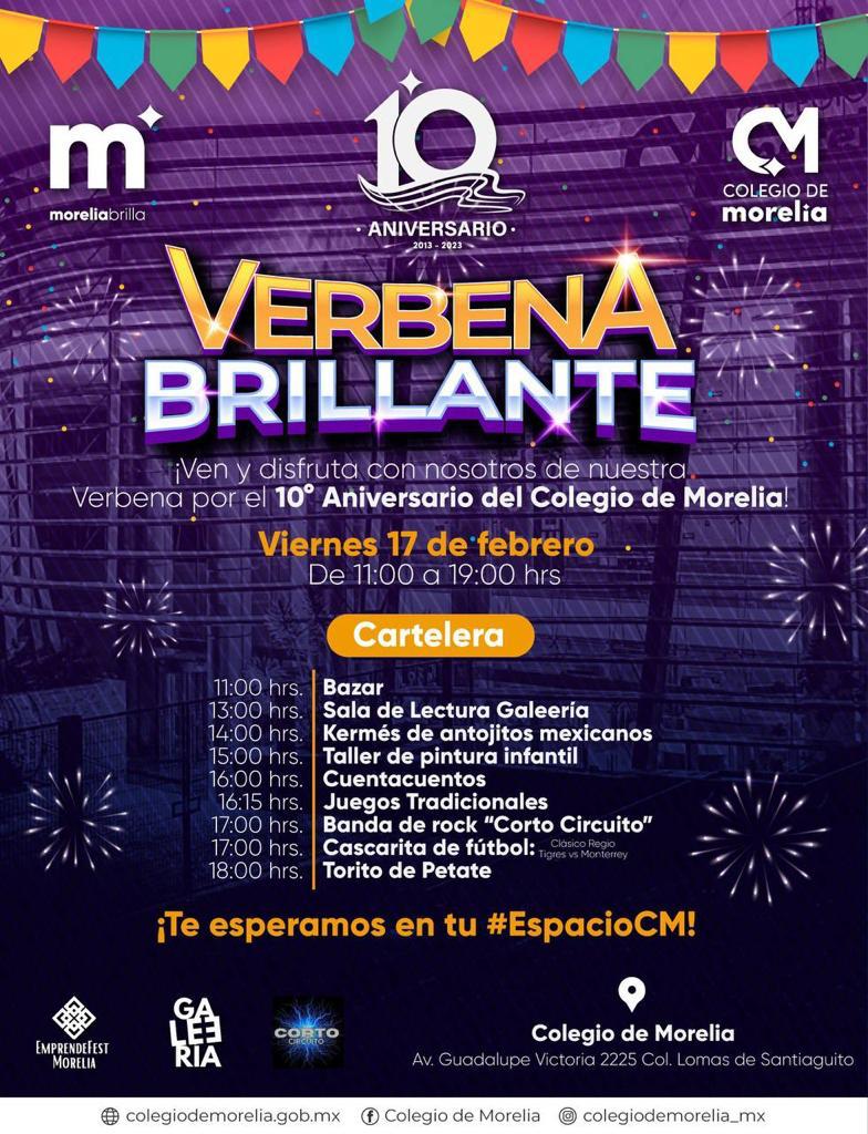 El Colegio de Morelia invita a la celebración de su 10⁰ aniversario