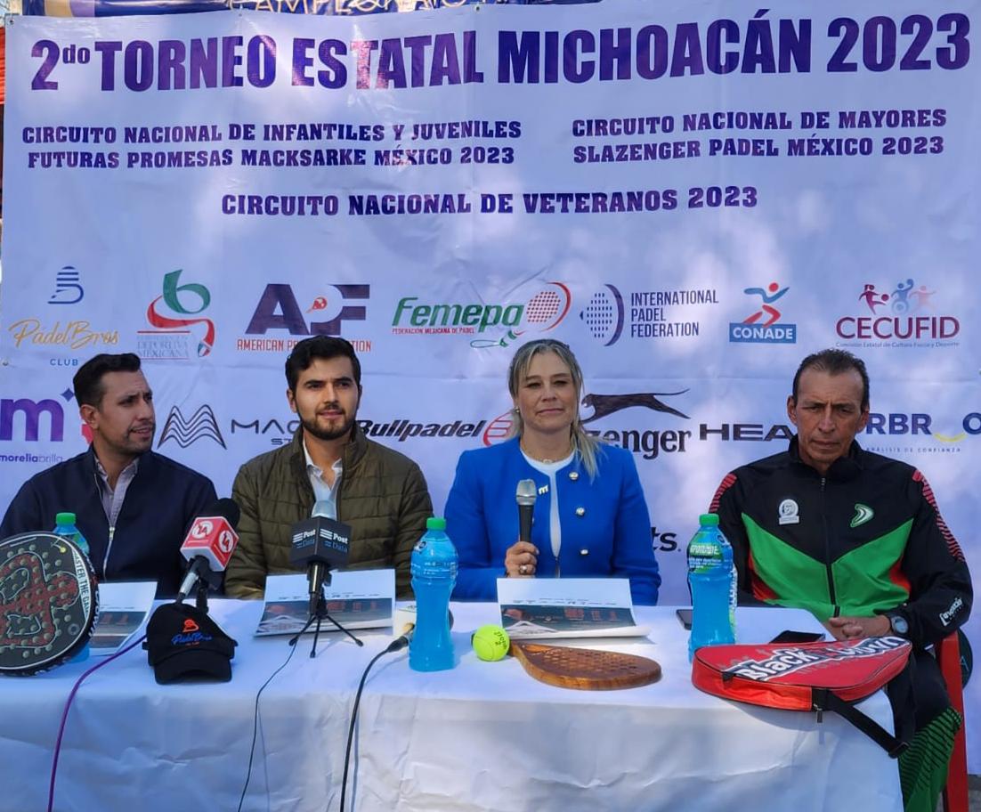 IMCUFIDE anuncia que Morelia será sede del 2do Torneo Estatal de Pádel 2023
