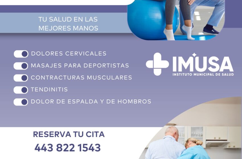  En puerta, servicio de rehabilitación en el Instituto Municipal de Salud