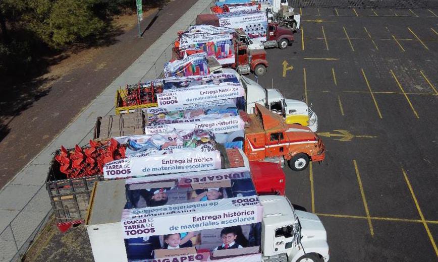  Inversión histórica de 242 mdp en material educativo