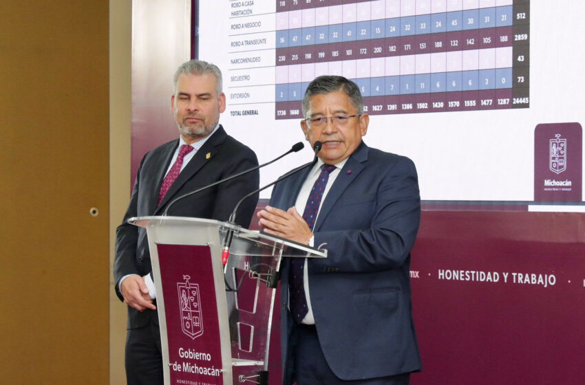  Michoacán con tendencia a la baja en homicidio doloso, séptimo lugar nacional: SSP