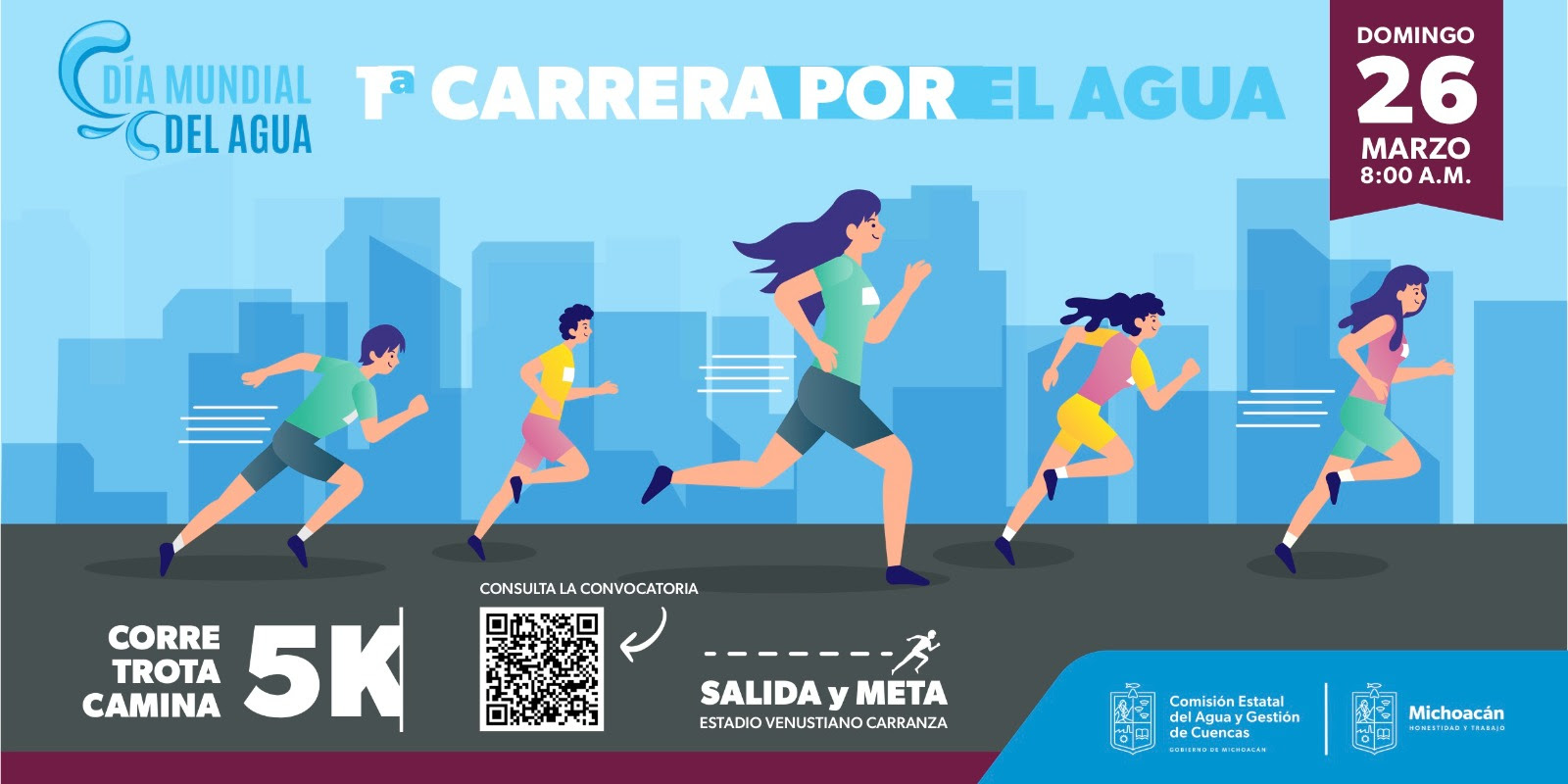  Se suma Cecufid a la primera Carrera por el Agua “Camina, Trota o Corre” 5 Km