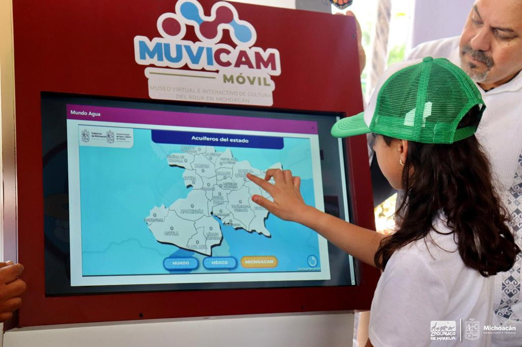  Colocan módulo virtual del Museo Interactivo del Agua, en el Zoo de Morelia