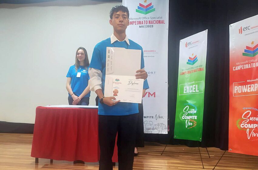  Alumno del Conalep gana tercer lugar en Campeonato Microsoft Office Specialist
