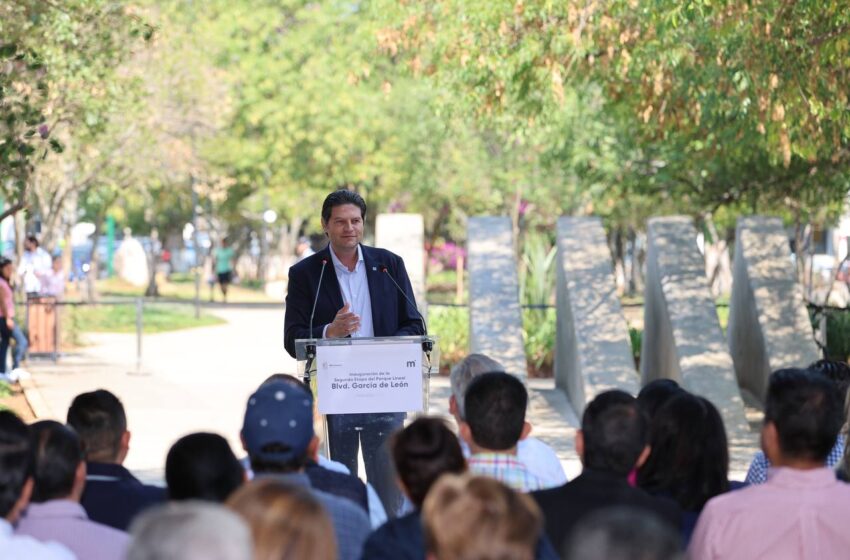 Parque lineal del Bulevar García de León, de primer mundo: Alfonso Martínez