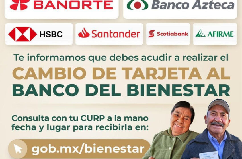 Convocan a pensionados de Michoacán a acudir por tarjeta del Banco del Bienestar
