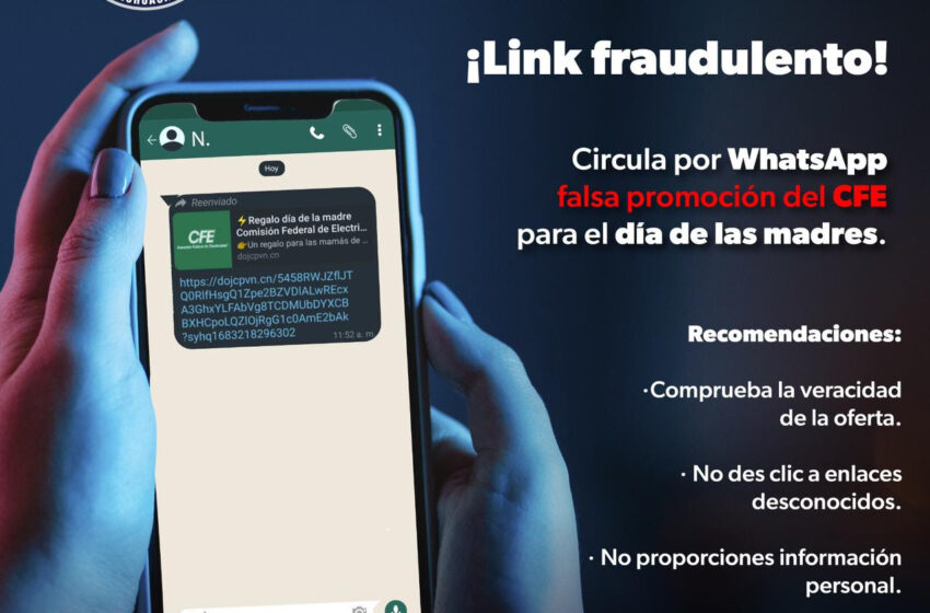  Previo a compras por Día de las Madres, alerta SSP por enlace falso que llega a través de WhatsApp