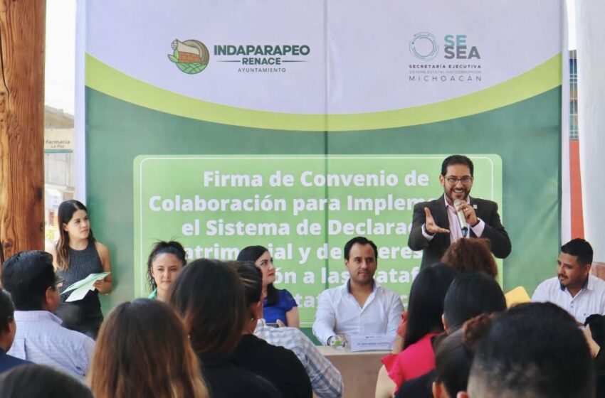  Secretaría Ejecutiva del SEA dona sistema de declaración patrimonial a Indaparapeo