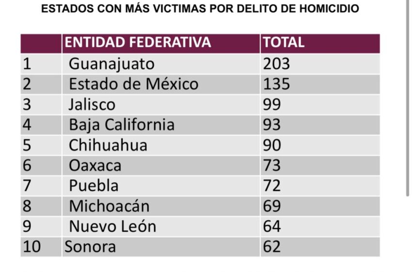  Michoacán pasó del 5° al 8° lugar nacional en homicidios: Torres Piña