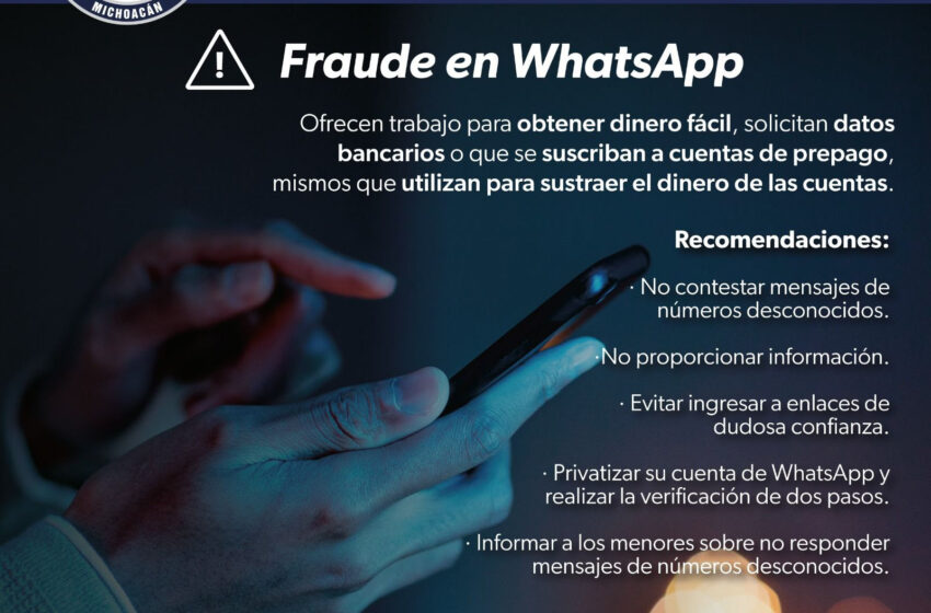  SSP emite alerta por ciberfraude en WhatsApp