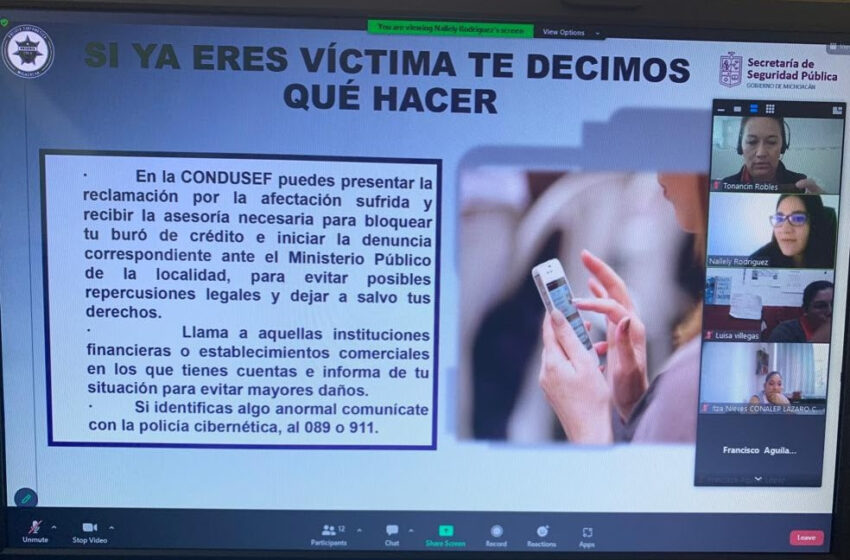  Policía Cibernética de la Guardia Civil brinda conferencia a docentes de Michoacán