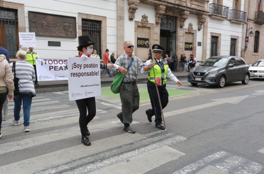  Tránsito y Movilidad de la SSP, busca concientizar a la población en el Día Internacional del Peatón