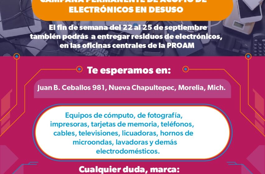  Proam recibirá este fin de semana tu basura electrónica