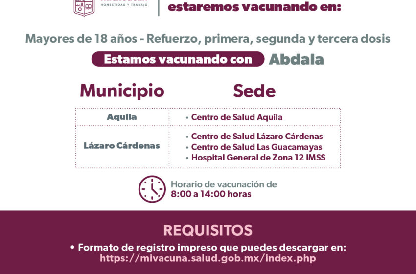  Continúa SSM vacunación anti COVID-19 en 38 municipios