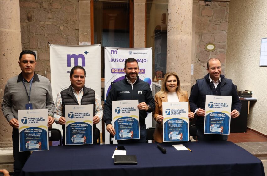  Morelia en desarrollo, anuncian 7ta. Jornada de Oportunidad Laboral