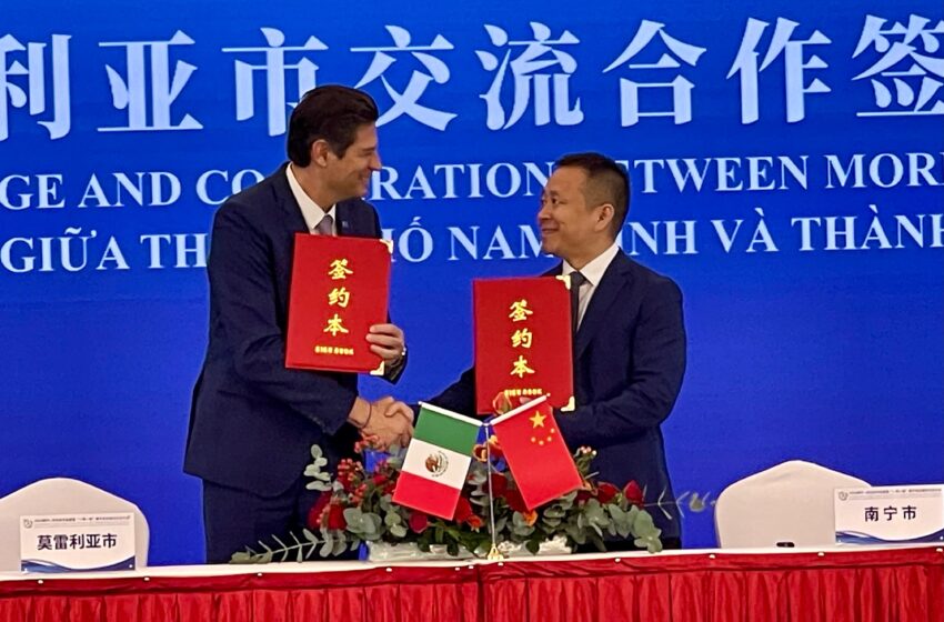 Firman hermanamiento Morelia y Nanning, China