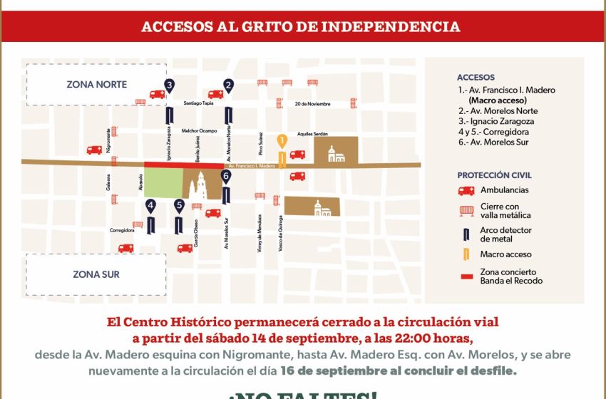  Conoce las alternativas viales en el Centro Histórico de Morelia por fiestas patrias