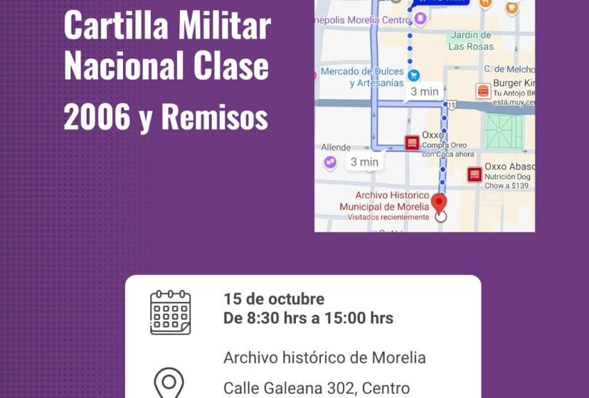 Hoy martes, último día para tramitar Cartilla Militar Clase 2006 y Remisos